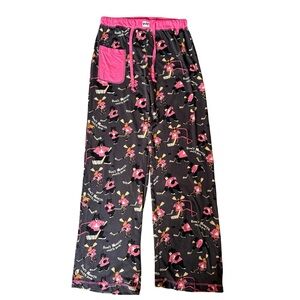 Lazy One Black and Pink Canadian Moose Hockey PJ Pants Size S Lounge Sleepwear
